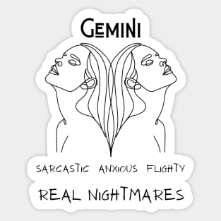 Funny Zodiac - Gemini Sticker